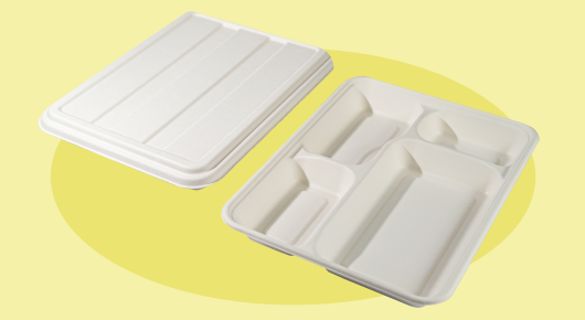 4-Compartment <br/> Sugarcane Lunch Box